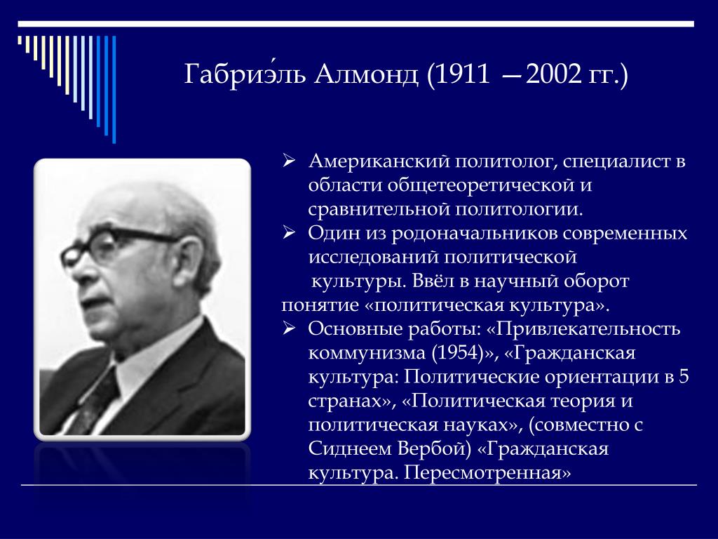 Политическая культура алмонд. Габриэль Алмонд (1911-2002). Алмонд политолог. Габриэль Алмонд политические культуры. Американский политолог г. Алмонд.
