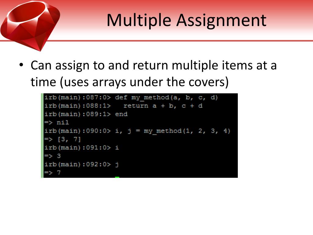 ruby array multiple assignment