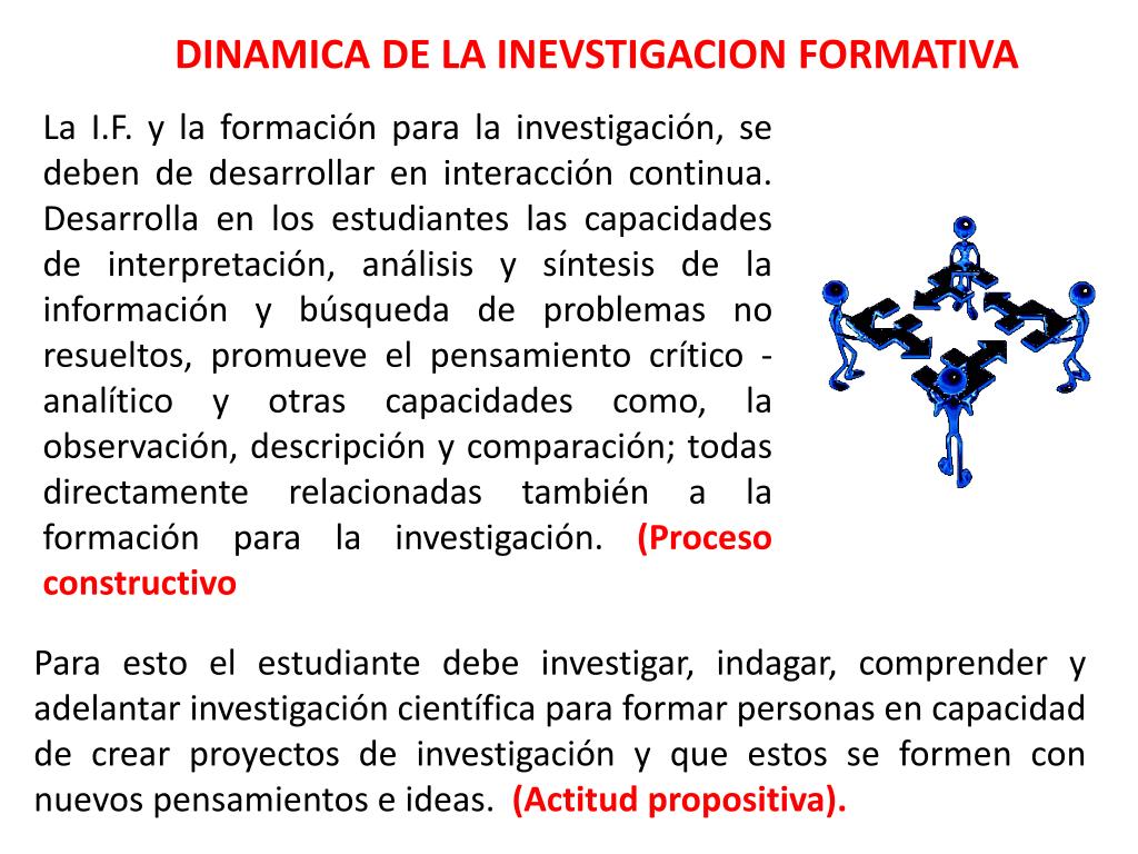 PPT - LA INVESTIGACION FORMATIVA PowerPoint Presentation, Free Download ...