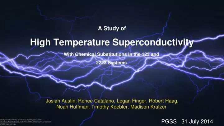 Ppt A Study Of High Temperature Superconductivity Powerpoint