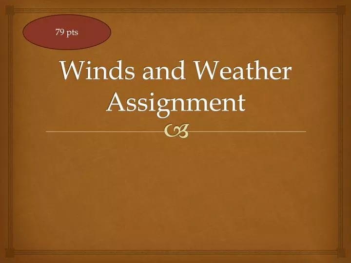 assignment about weather