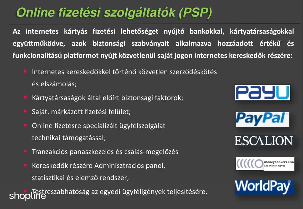 PPT - Elektronikus fizetések az e-kereskedelemben Deák András Shopline ...