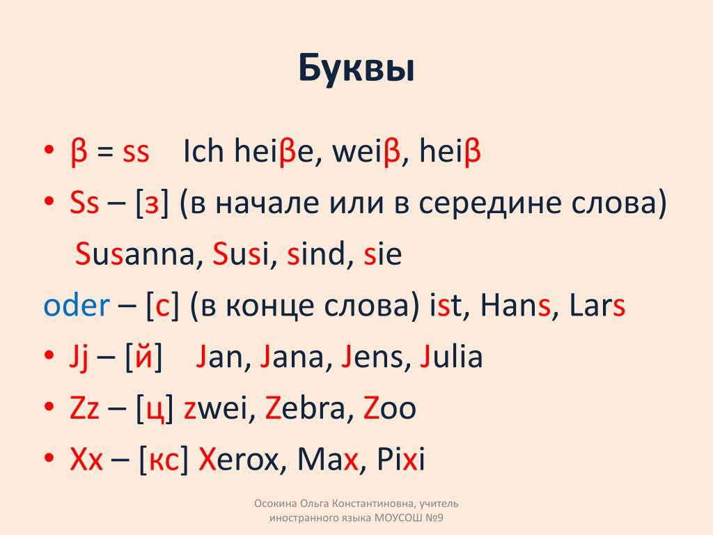Чтение немецких букв и буквосочетаний таблица PPT - Правила чтения в немецком языке PowerPoint Presentation - ID:6276679