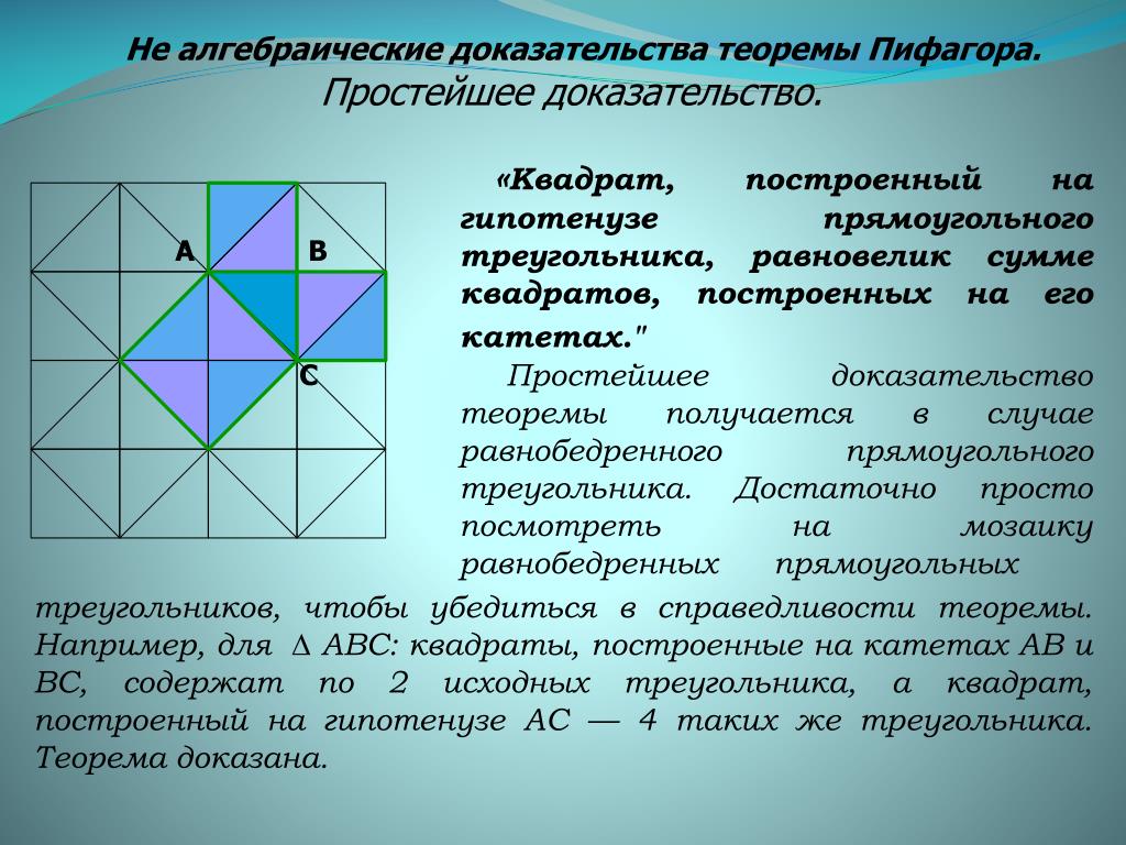 Пифагор подобие треугольников теорема. Геометрия доказательство теоремы Пифагора. Простейшее доказательство теоремы Пифагора. 400 Доказательств теоремы Пифагора. 3 Доказательства теоремы Пифагора.