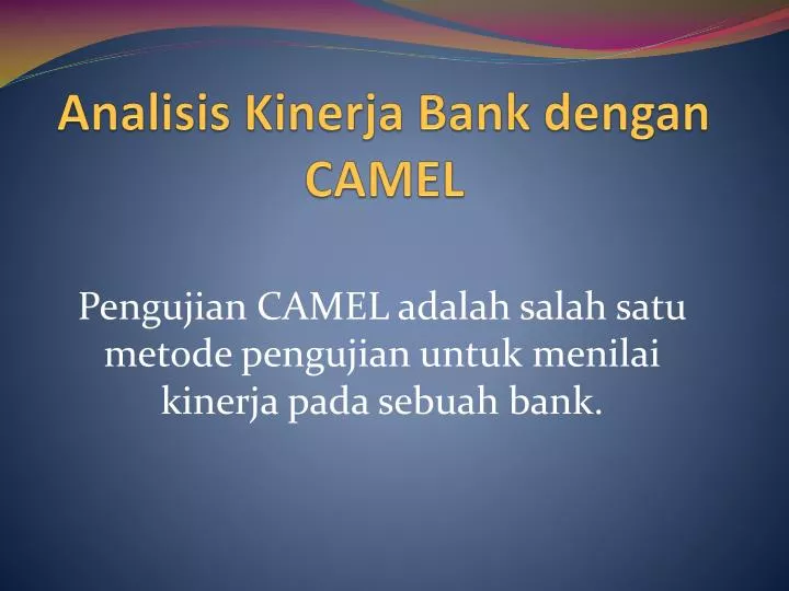 analisis kinerja bank dengan camel n.