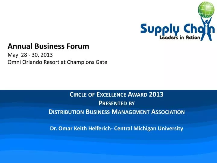 PPT Circle of Excellence Award 2013 Presented by Distribution