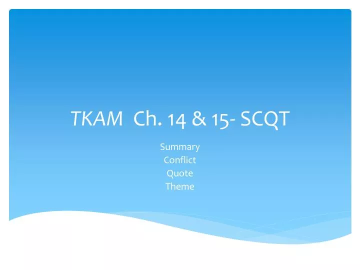 PPT TKAM Ch 14 15 SCQT PowerPoint Presentation Free Download