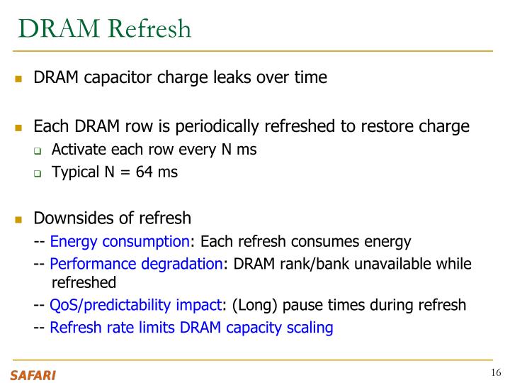 PPT Understanding and Challenges of DRAM Refresh