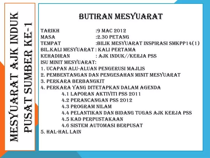 Contoh Slide Mesyuarat