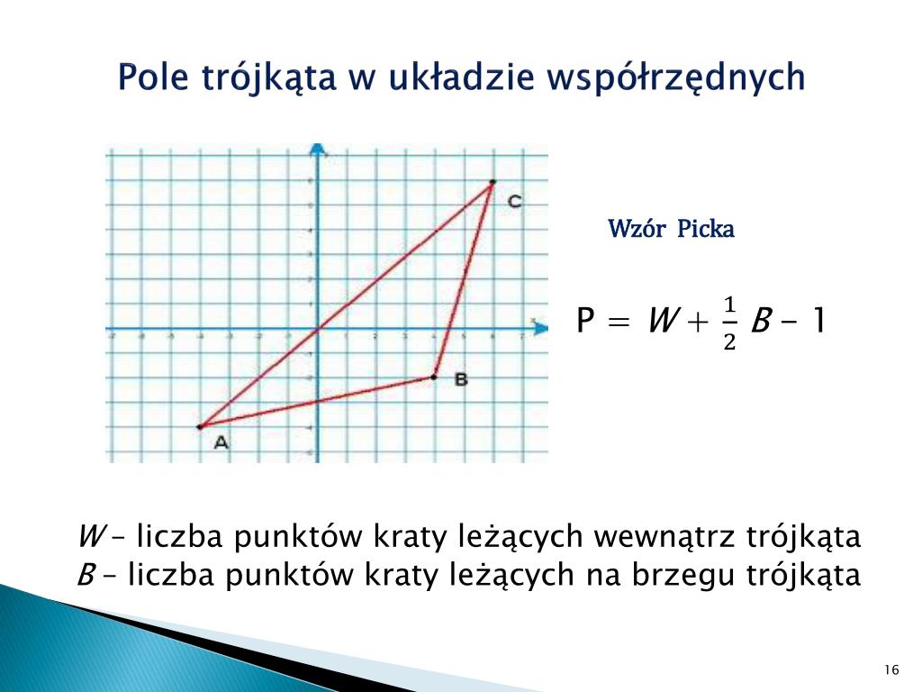 Pole Trójkąta W Układzie Współrzędnych PPT - Pole trójkĄta PowerPoint Presentation, free download - ID:6287541