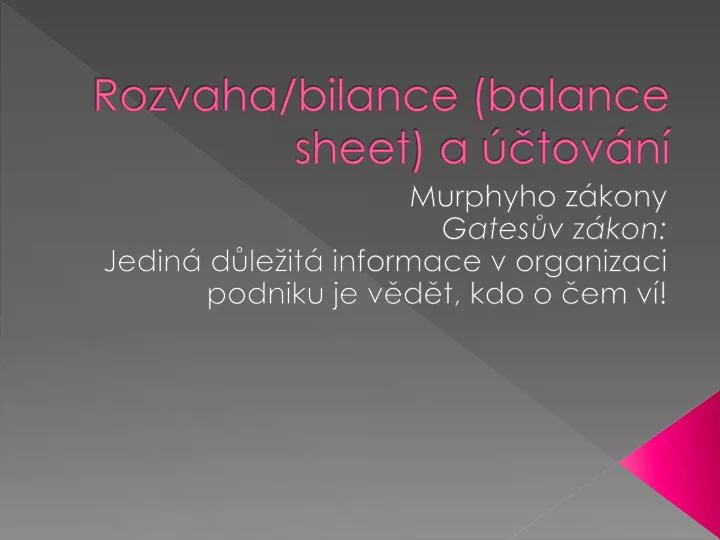 rozvaha bilance balance sheet a tov n n.