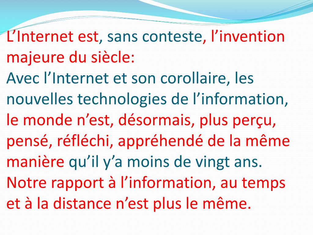 PPT  Les Nouvelles Technologies de l’Information et de la