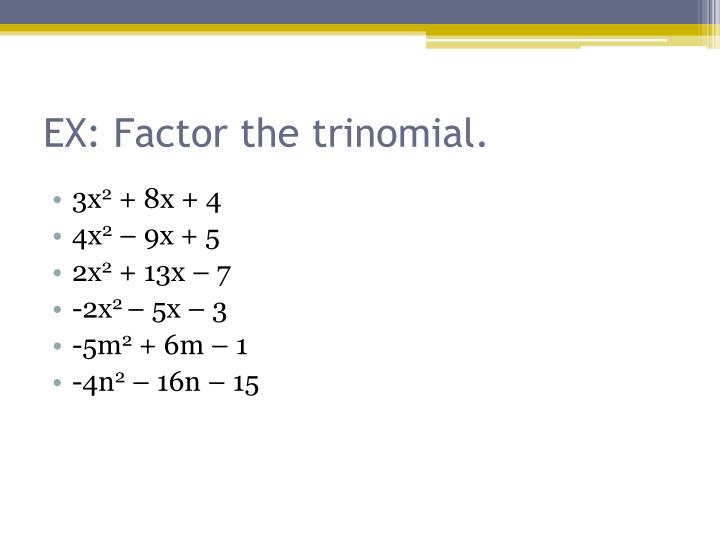 PPT - Chapter 8 Polynomials and Factoring PowerPoint Presentation - ID ...