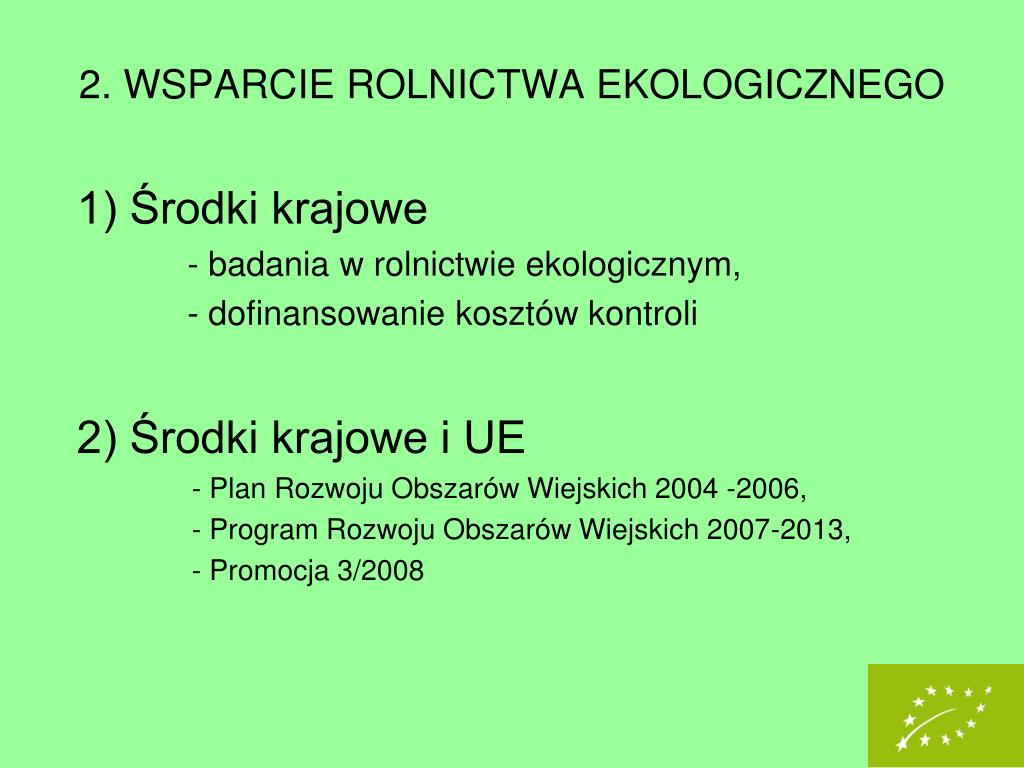 Funkcje Rolnictwa Jako Sektora Gospodarki PPT - ROLNICTWO EKOLOGICZNE - POLSKA PowerPoint Presentation, free