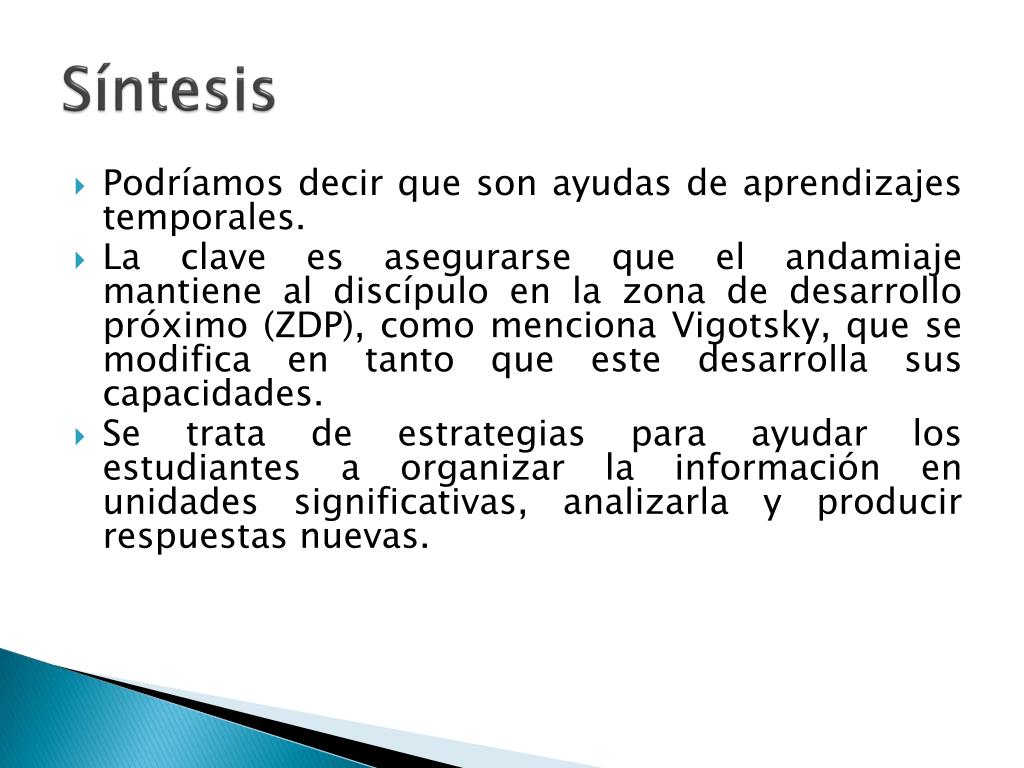 PPT ¿Qué es un andamio cognitivo? PowerPoint