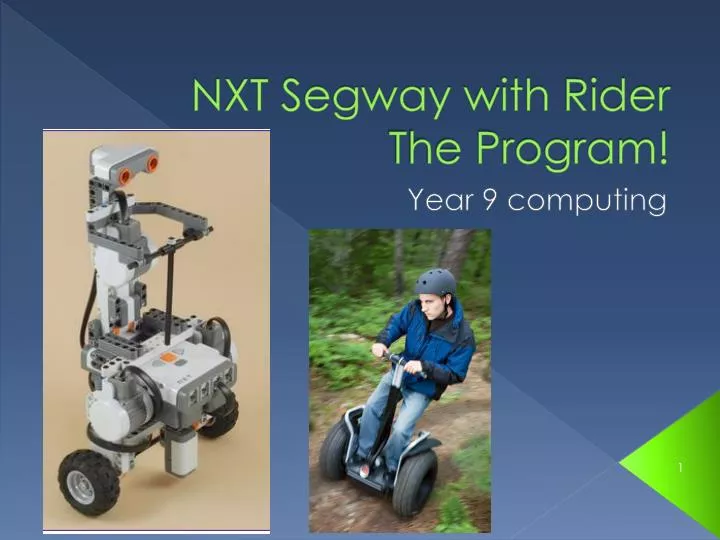 how to program an nxt segway program