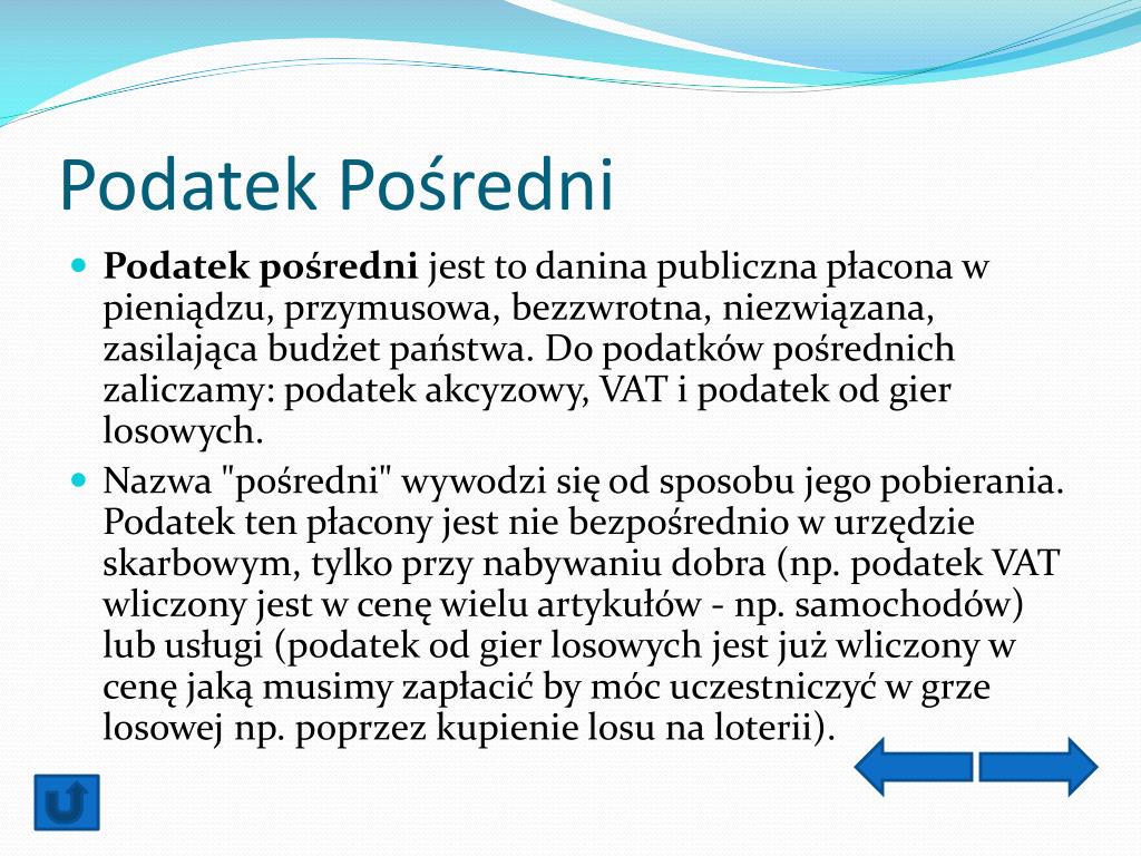 Podatek Pośredni Nakładany Na Niektóre Wyroby Konsumpcyjne PPT - Podatek Pośredni i Bezpośredni , PIT , CIT PowerPoint