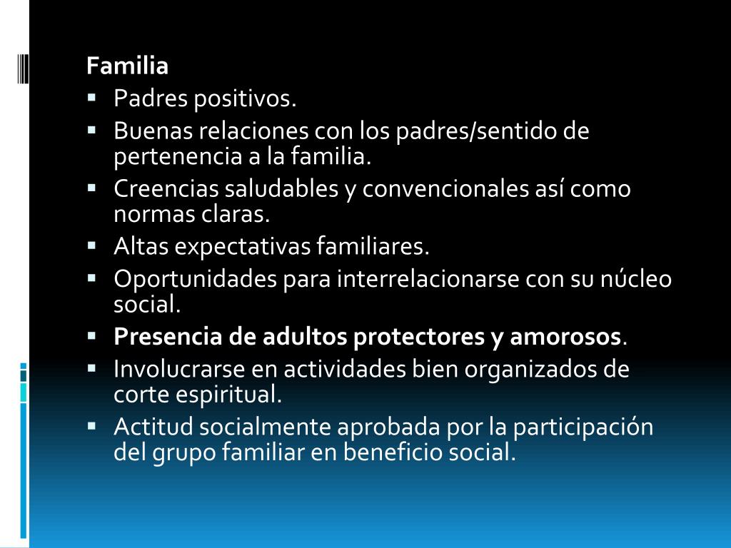PPT - Factores protectores. PowerPoint Presentation, free download - ID ...