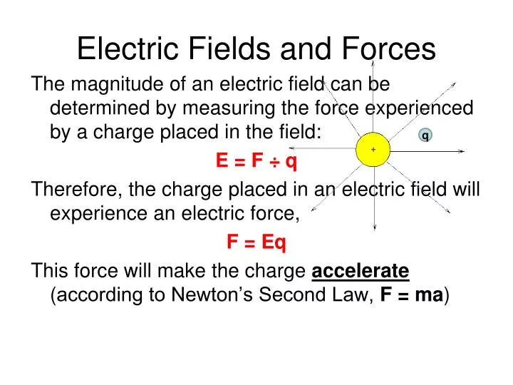 PPT - Electric Fields and Forces PowerPoint Presentation, free ...
