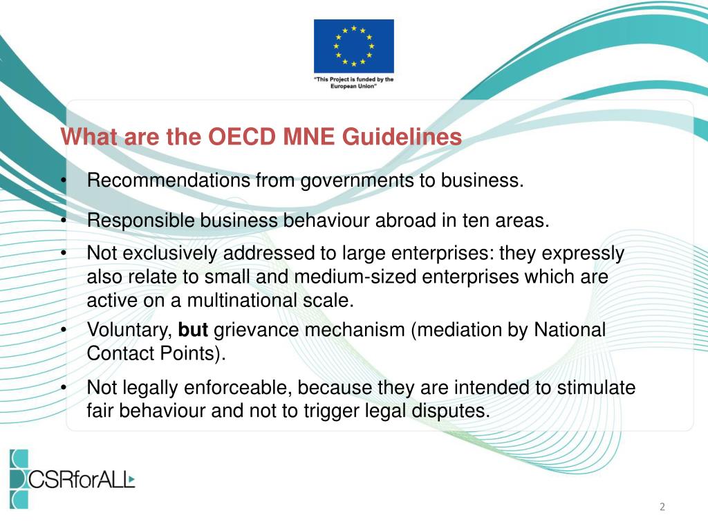 PPT OECD Guidelines for Multinational Enterprises PowerPoint