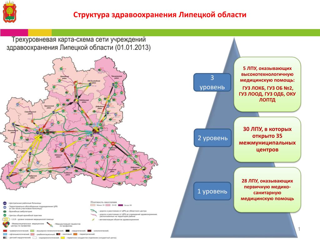 Схема липецкой области