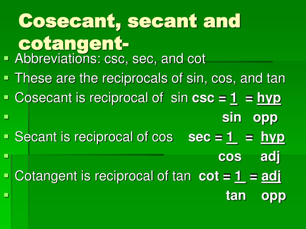 PPT Exploring Trigonometric Functions Reciprocals PowerPoint PPT Exploring Trigonometric Functions Reciprocals PowerPoint