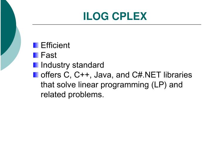 Cplex Examples | Examples of CPLEX – QYIDH