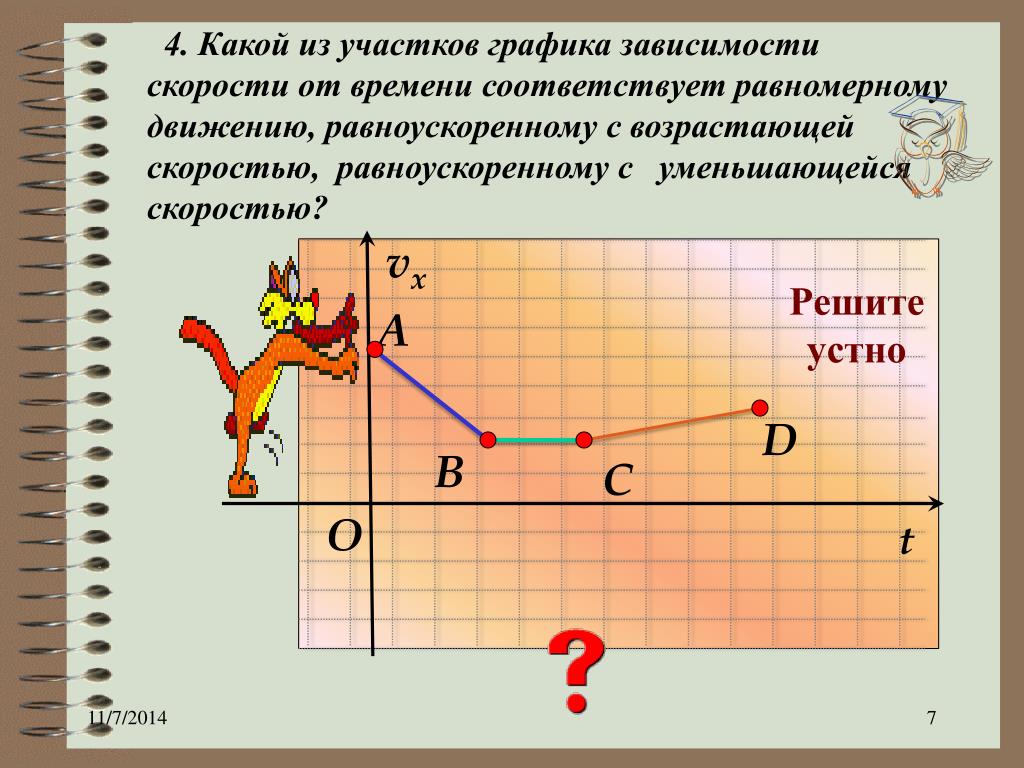 Какой график соответствует равномерному движению