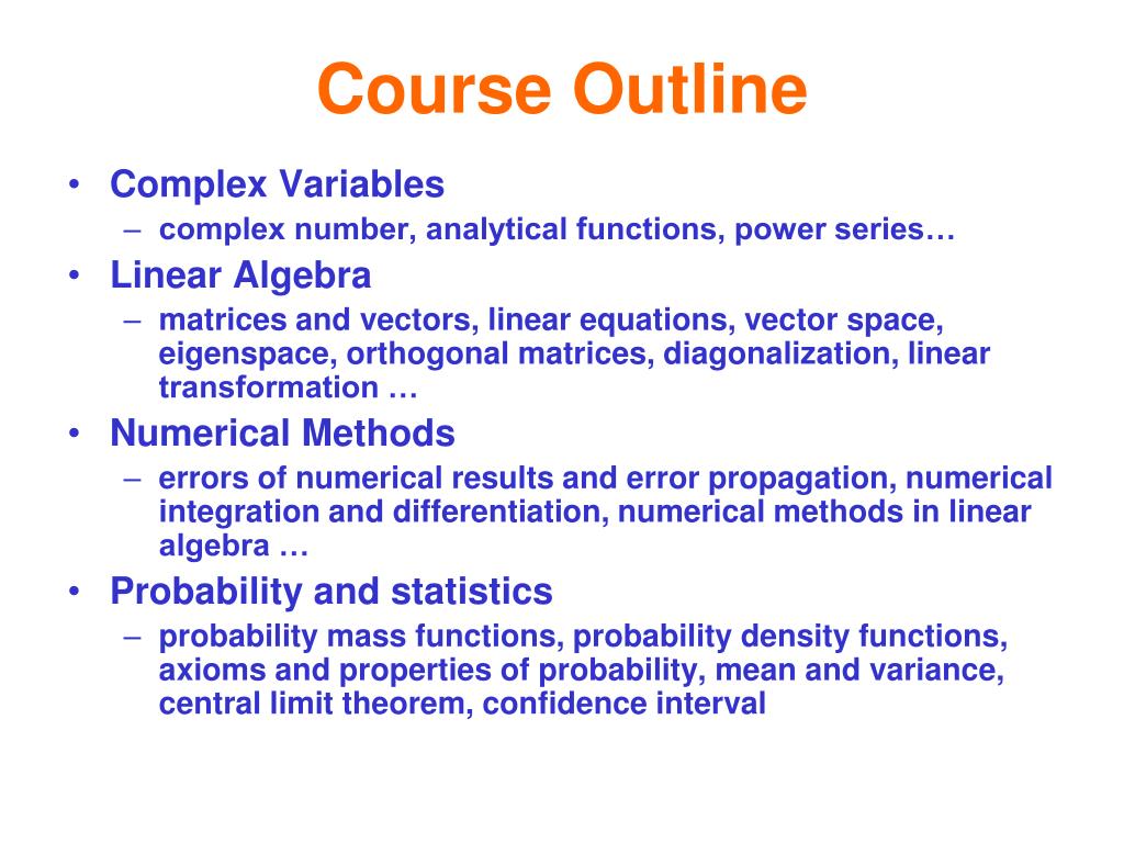 Ppt engg2012a advanced engineering mathematics syllabus b