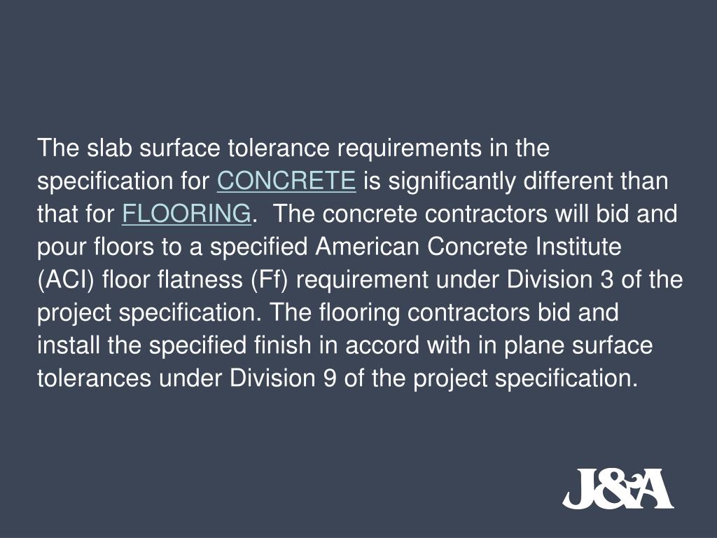 Ppt The Tolerances For Suspended Concrete Slabs On Metal Deck