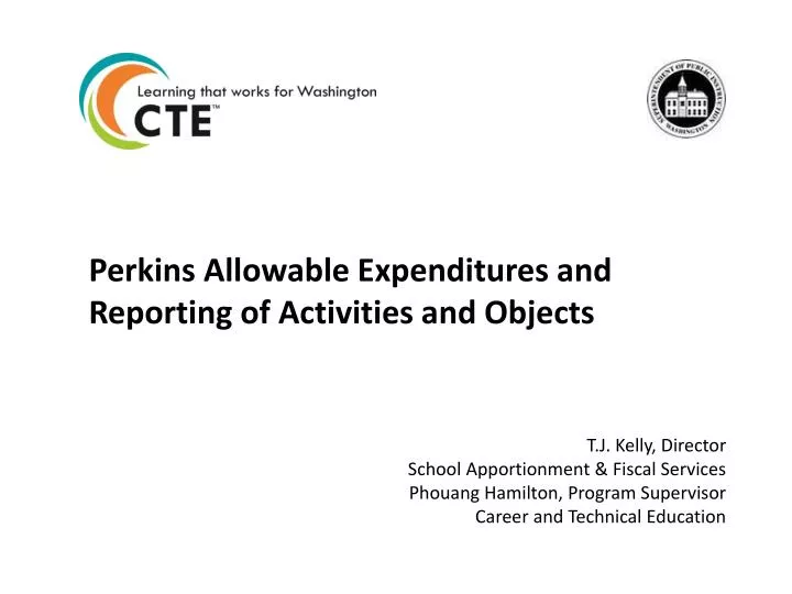 PPT Perkins Allowable Expenditures and Reporting of Activities and