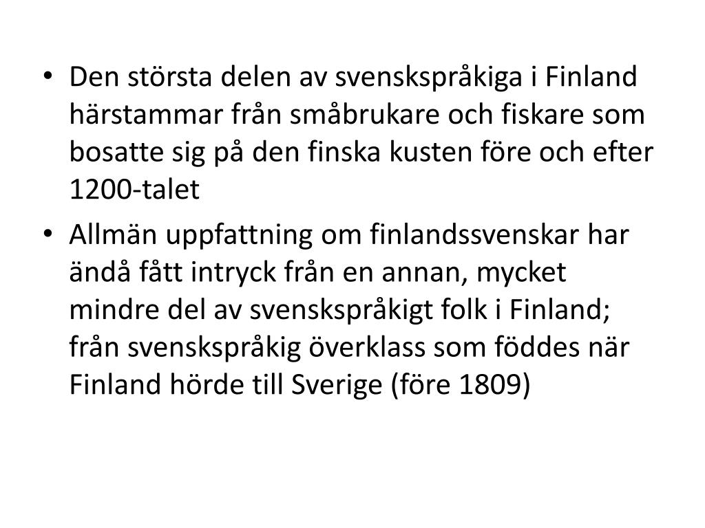 Finlandssvenskar fakta