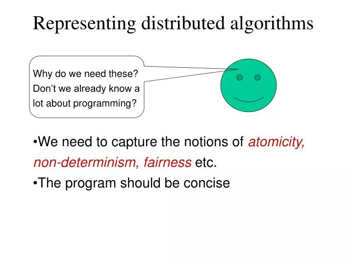PPT - Representing distributed algorithms PowerPoint Presentation, free ...