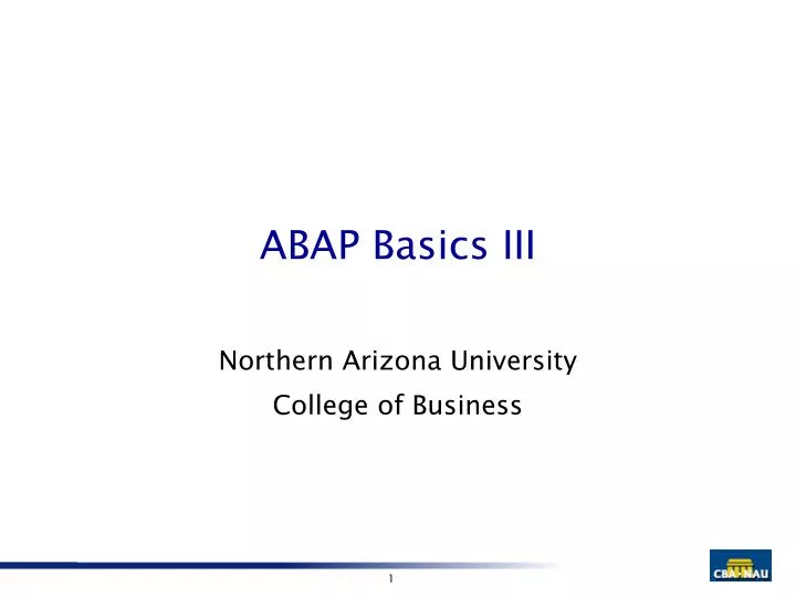 abap basics iii n.