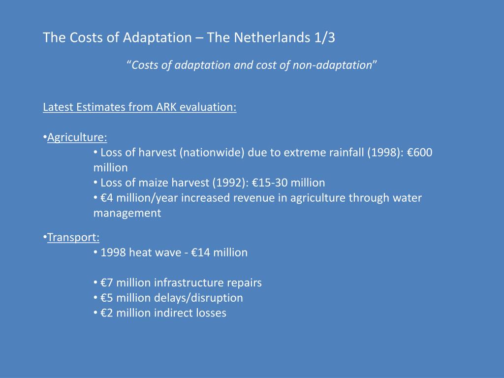 PPT - Climate Change Adaptation in the Netherlands Dominique Tappy ...