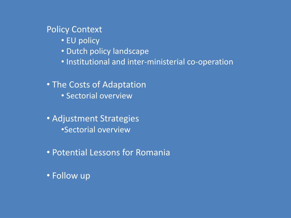 PPT - Climate Change Adaptation in the Netherlands Dominique Tappy ...