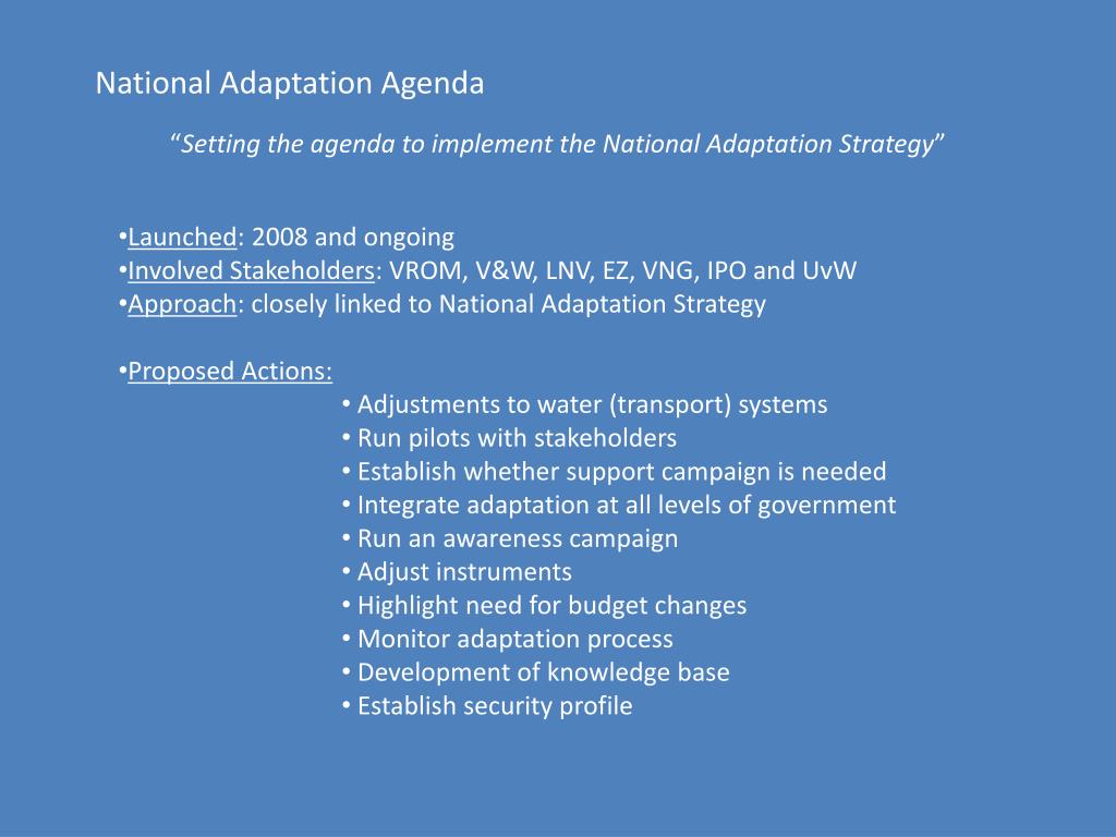 PPT - Climate Change Adaptation in the Netherlands Dominique Tappy ...