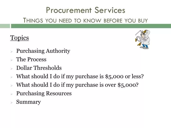 PPT - Procurement Services Things You Need To Know Before You Buy ...