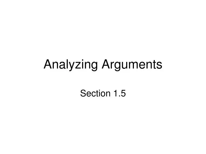 analyzing arguments At some point in your academic career, you'll need to know how to analyze an argument tutor andrew p shares his guide to success in this article. analyzing arguments At some point in your academic career, you'll need to know how to analyze an argument tutor andrew p shares his guide to success in this article.