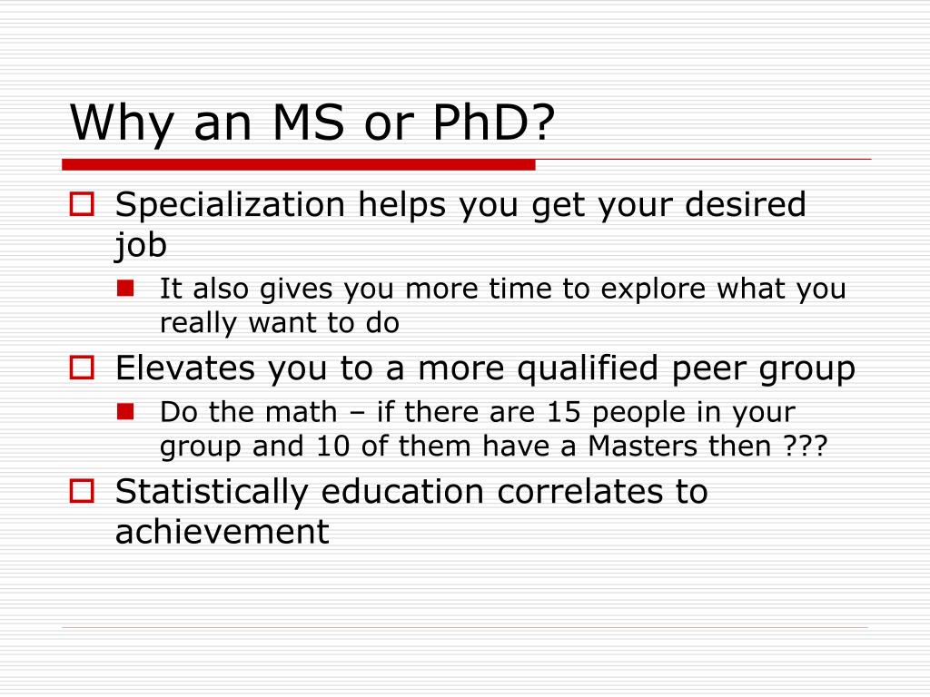 should i get an ms or phd
