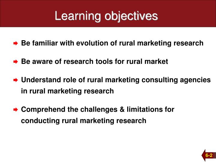 objectives of rural marketing