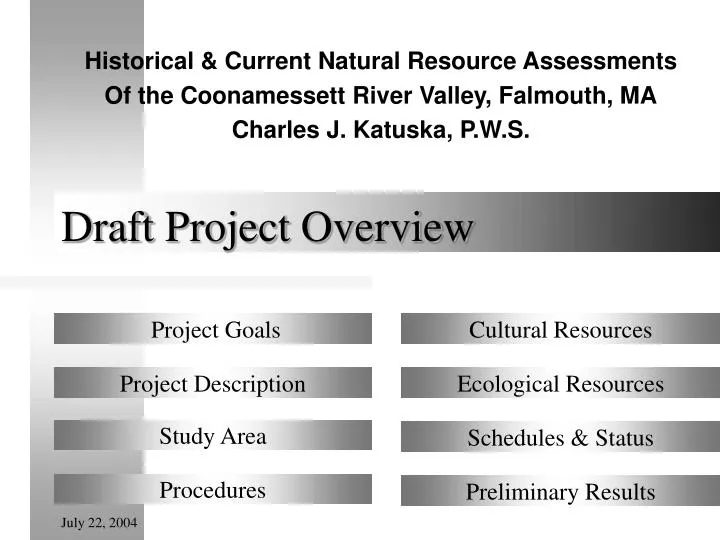PPT Draft Project Overview PowerPoint Presentation, free download