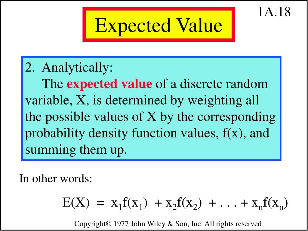 Possible values. Expected value. Analytically. Expectation value of x^2. Expectation of product of Random variables.