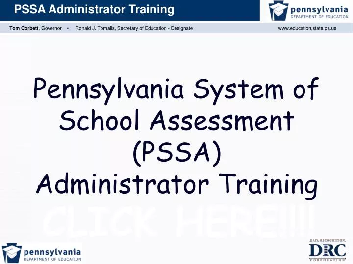 PPT - Pennsylvania System of School Assessment (PSSA) Administrator ...