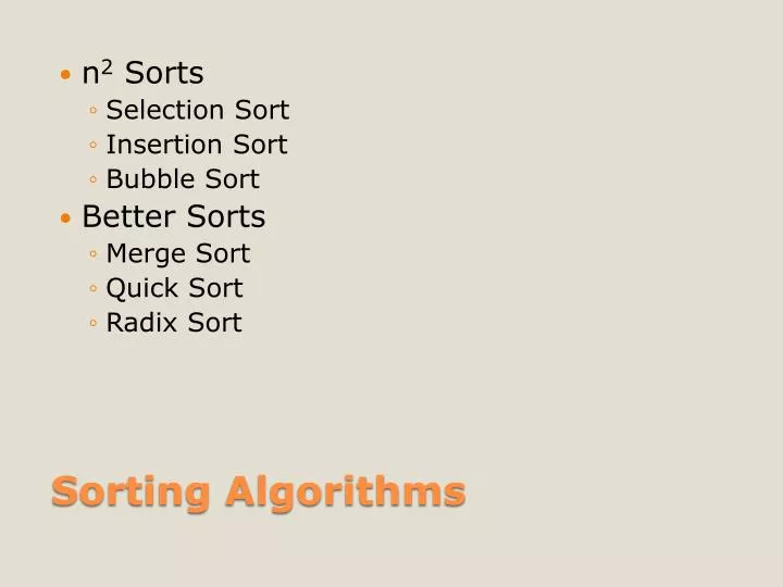 PPT - Sorting Algorithms PowerPoint Presentation, free download - ID ...