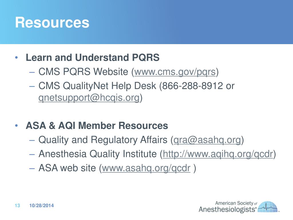 Ppt Understanding Pqrs And Why Reporting Via An Anesthesia Qcdr