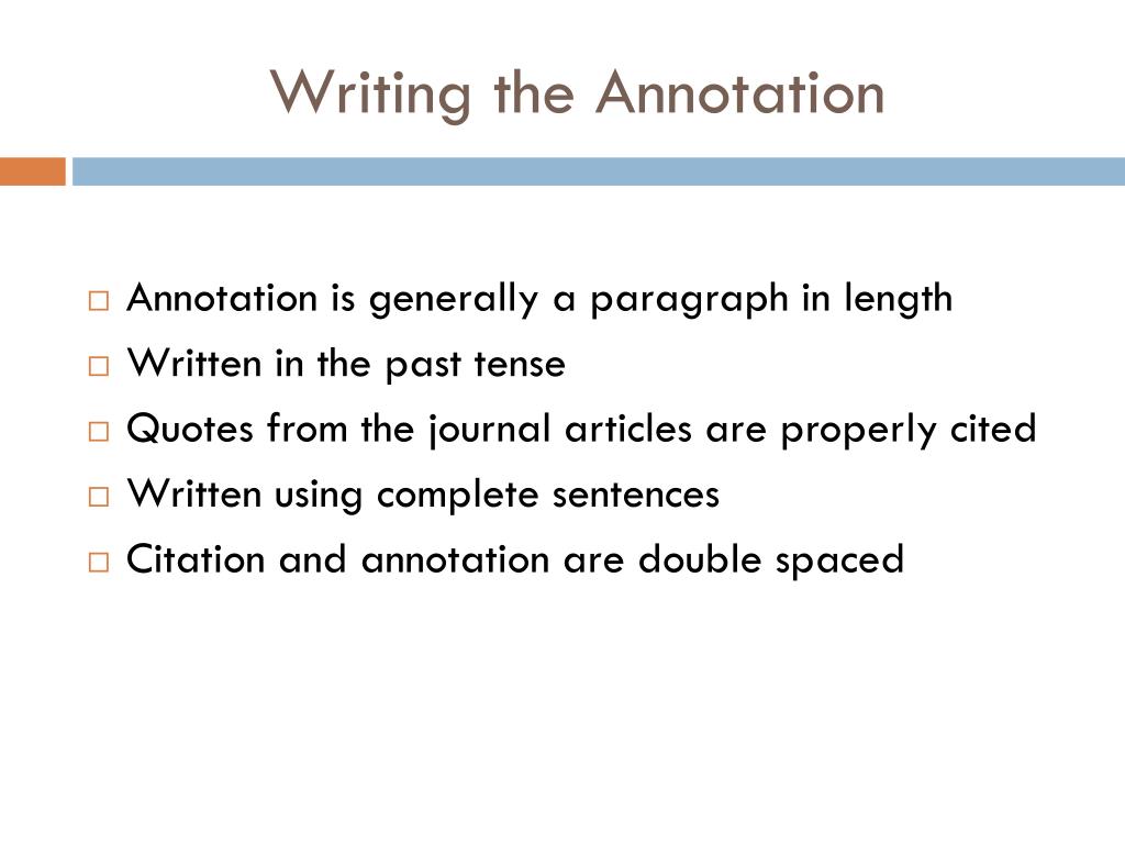 PPT - The Annotated Bibliography PowerPoint Presentation, free download ...