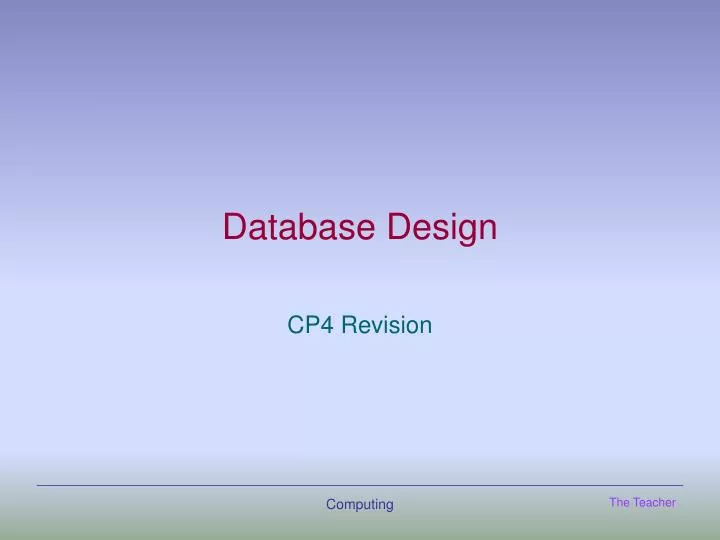 PPT - Database Design PowerPoint Presentation, free download - ID:6307389