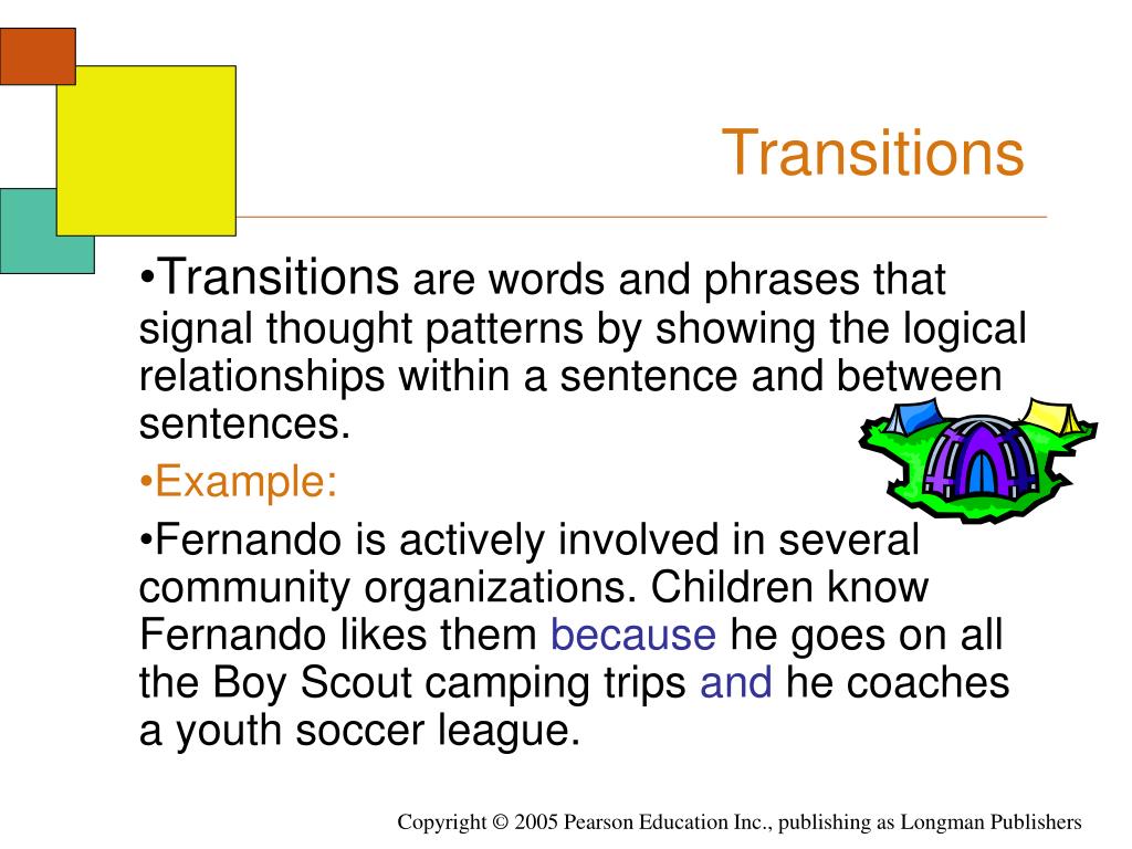PPT Transitions and Thought Patterns PowerPoint Presentation, free