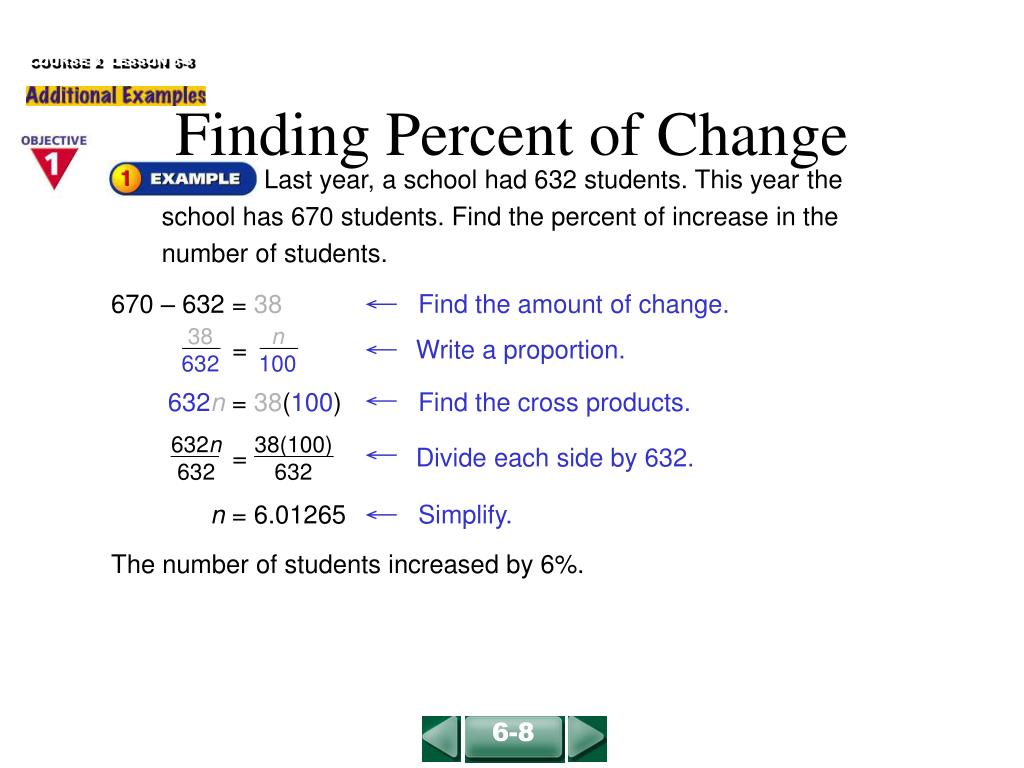 PPT - Finding Percent of Change PowerPoint Presentation, free